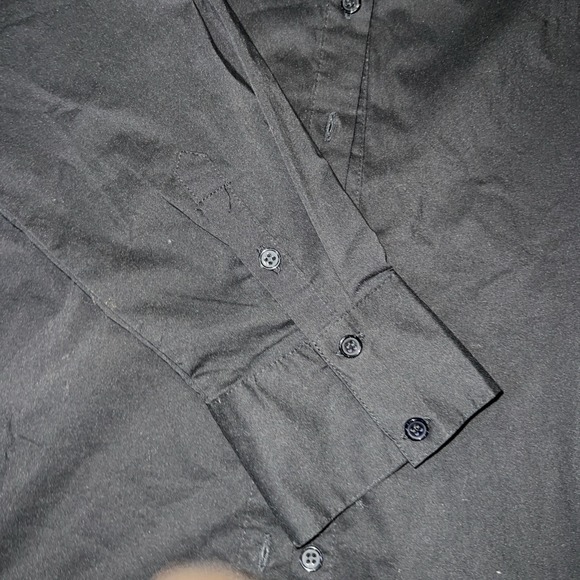 New York & Co 7th Avenue Womens Xl Black Long Sleeve Button Down Shirt Basic275 - Picture 6 of 10